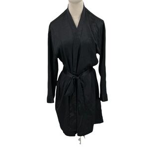 Victoria's Secret Black Front Tie Robe One Size Women’s